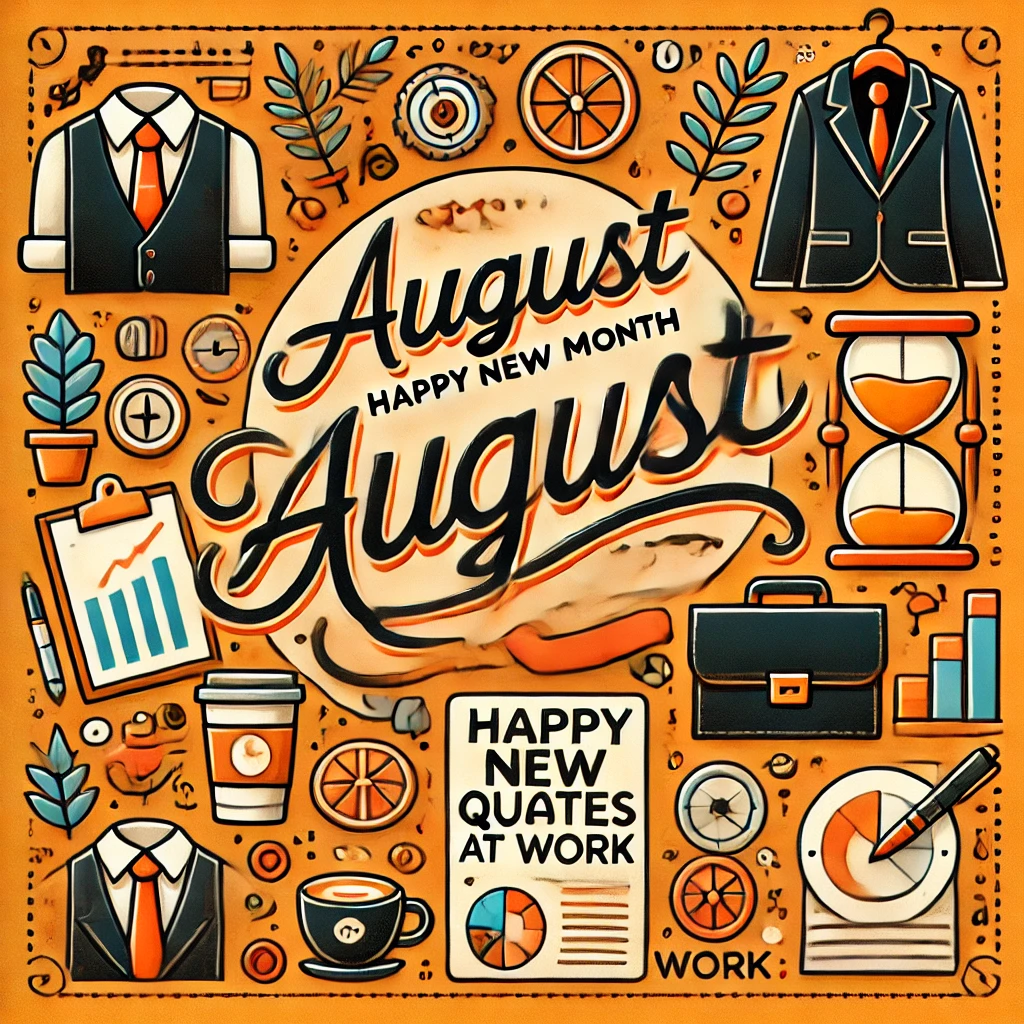 August Happy New Month Quotes for Colleague at Work