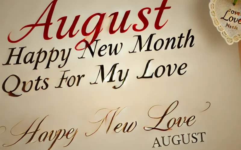 August Happy New Month Quotes for My Love