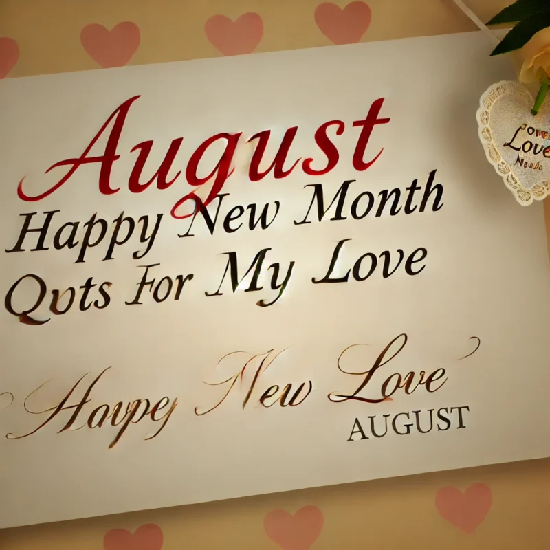 August Happy New Month Quotes for My Love