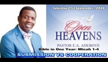 Open Heaven 21 September 2024